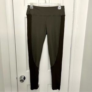 Freeloader Leggings Ribbed High Waisted Olive Military Dark Green Full Length